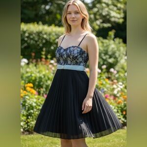 Taboo Black and White spaghetti strap  Dress